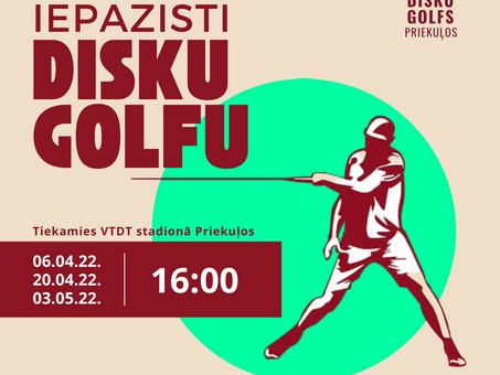 Piesakies disku golfa nodarbībām!
