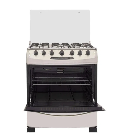 Estufa Or�gano Haceb 76 cms negra-inox gas natural