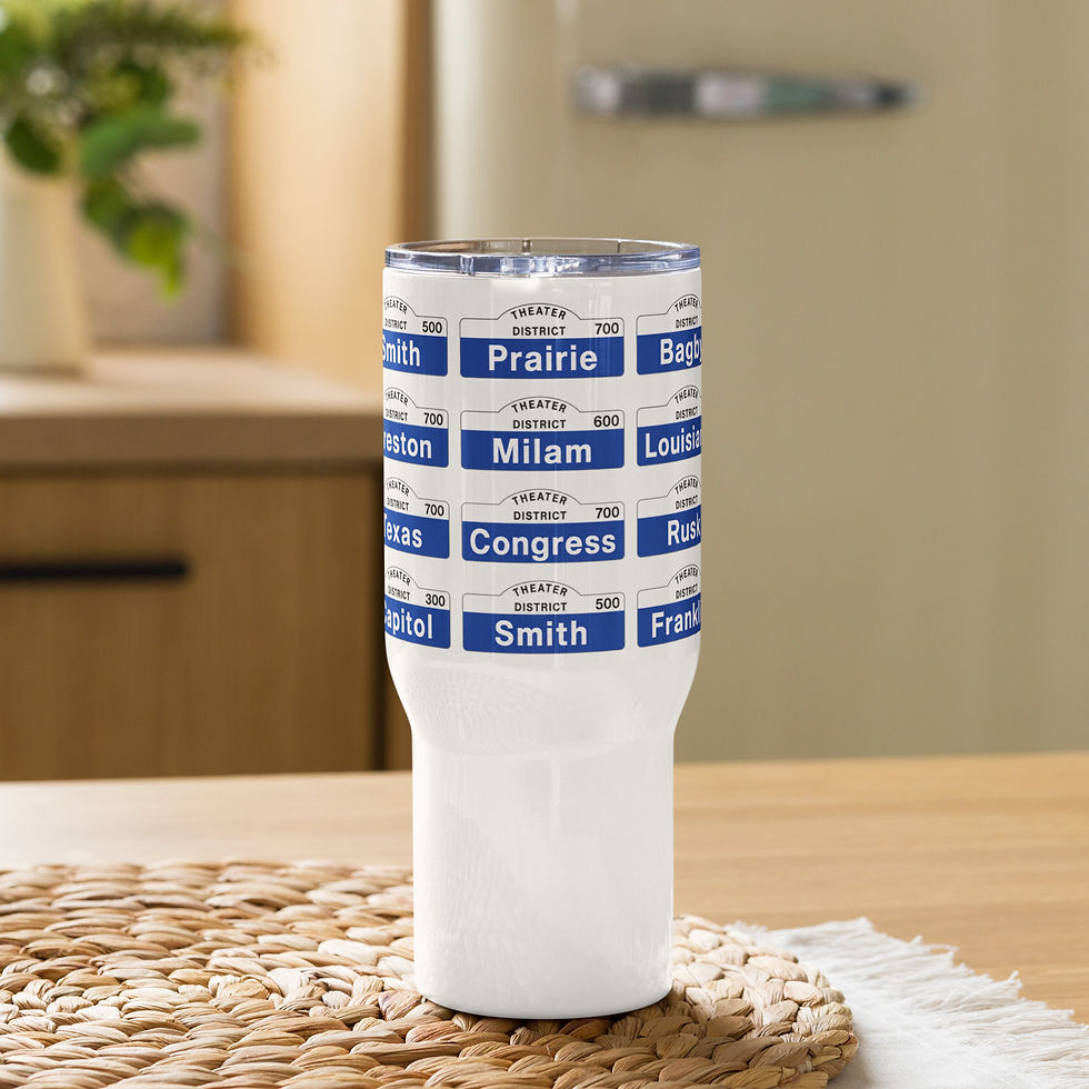 Thumbnail: Theatre District Signs Travel mug with a handle
