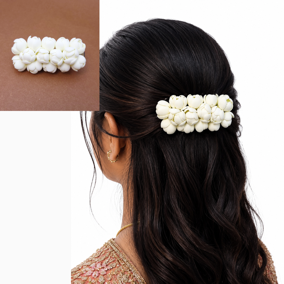 Jasmine Floral Alligator Clip - 1Pc
