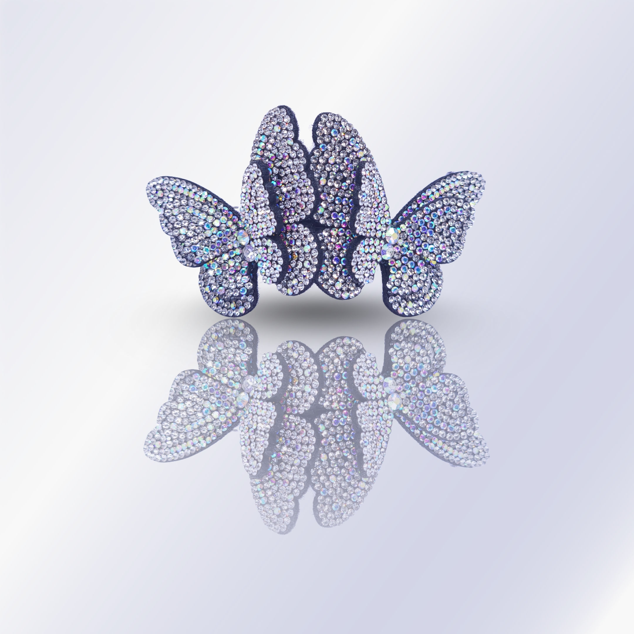 Crystal Butterfly Barrette Clip