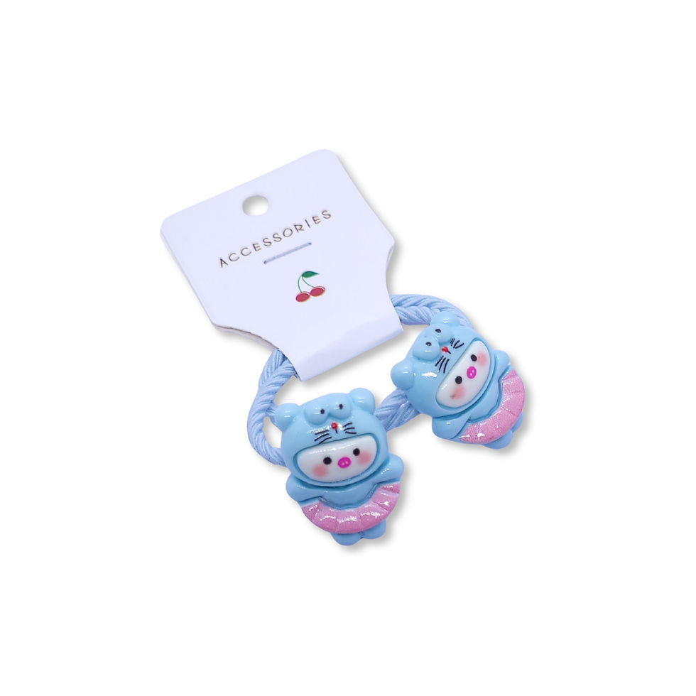 Thumbnail: Cartoon Ballerina Kids Hair Bands - 2Pc