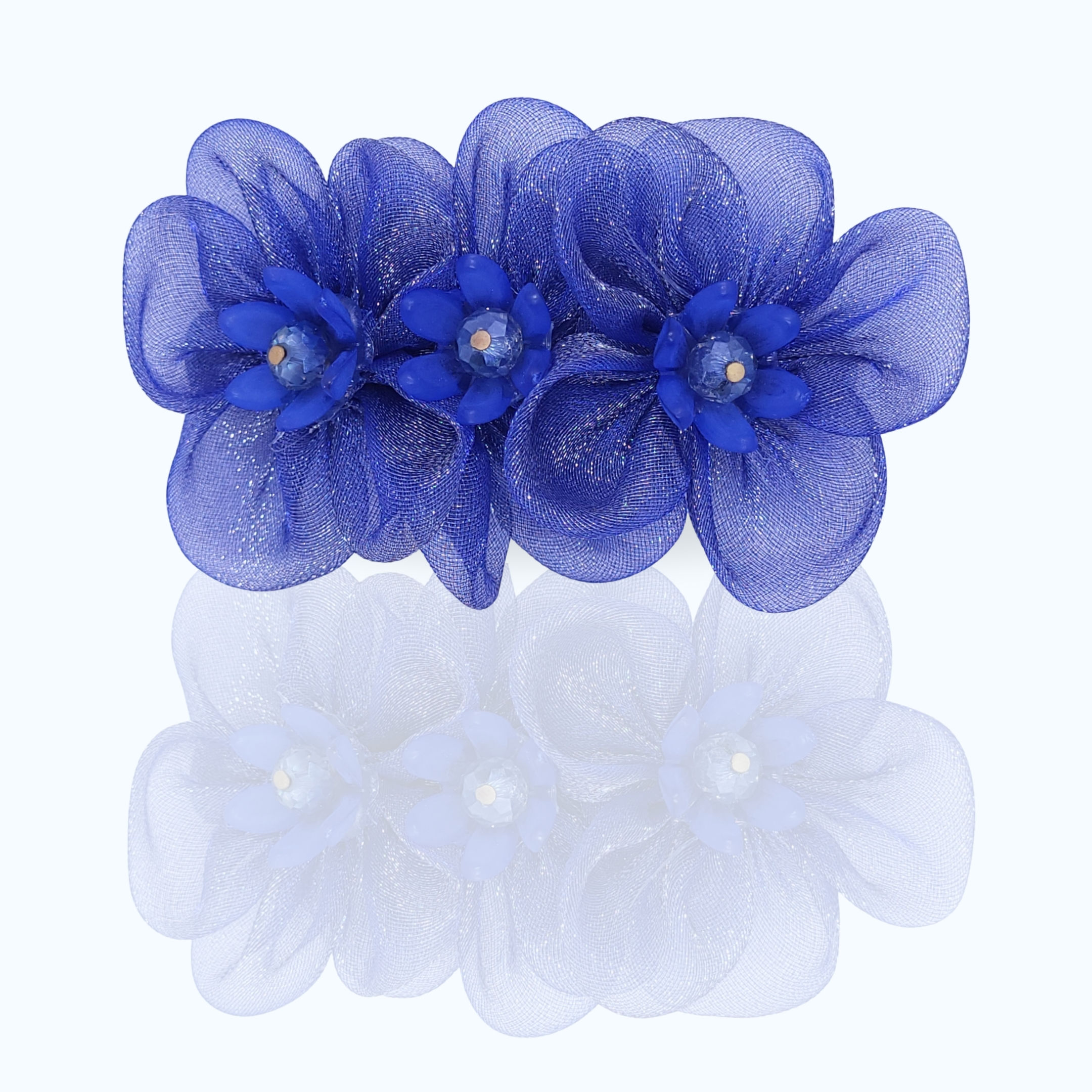 Royal Blue Petal Cloud Barrette Clip