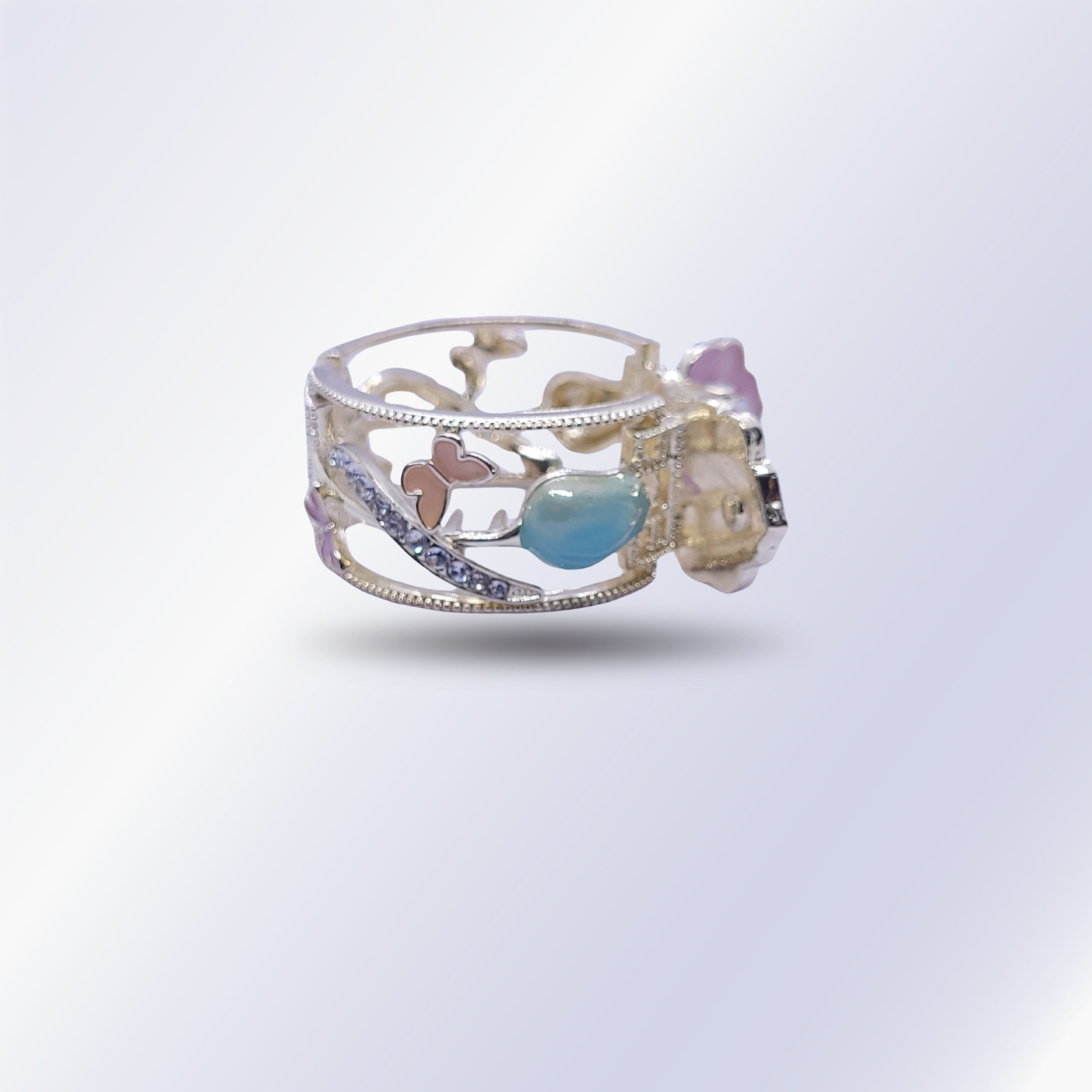 Pastel Enamel Leaf Oval Hair Claw Clip