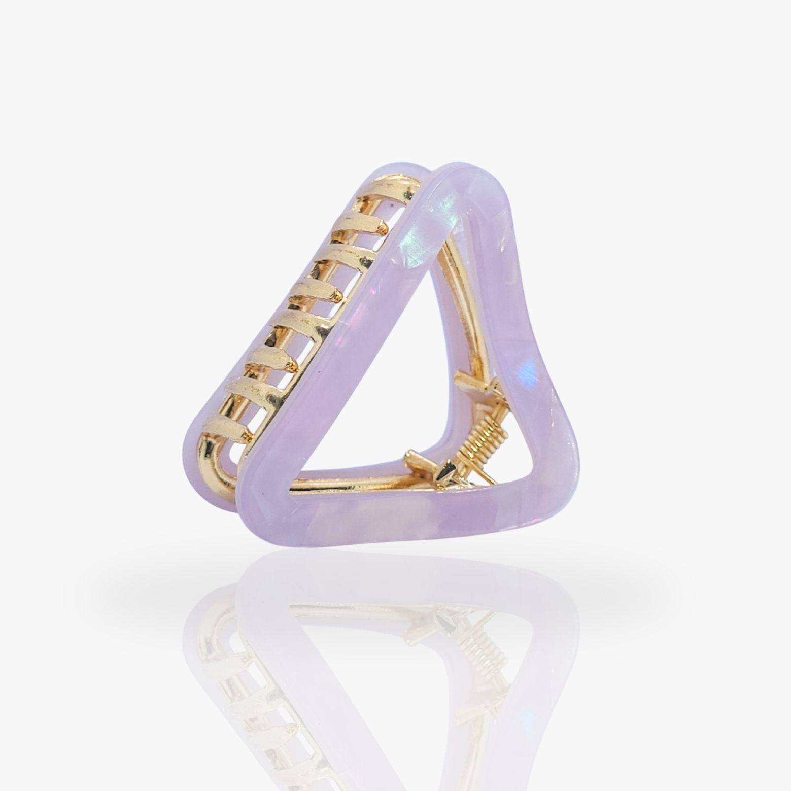 Lavender Marble Triangle Mini Hair Clutcher Clip