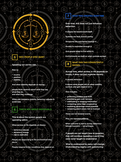Money leaflet page 2, money, behaviour and education leaflet from WEO