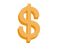 Yellow 3D Dollar Sign