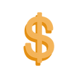 Yellow 3D Dollar Sign