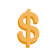 Yellow 3D Dollar Sign