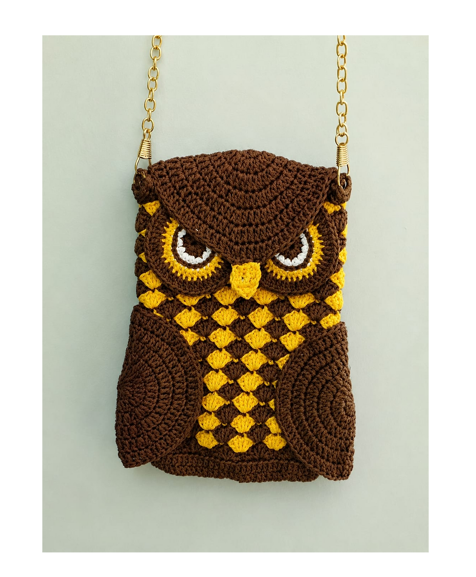 Crochet Owl Sling Bag