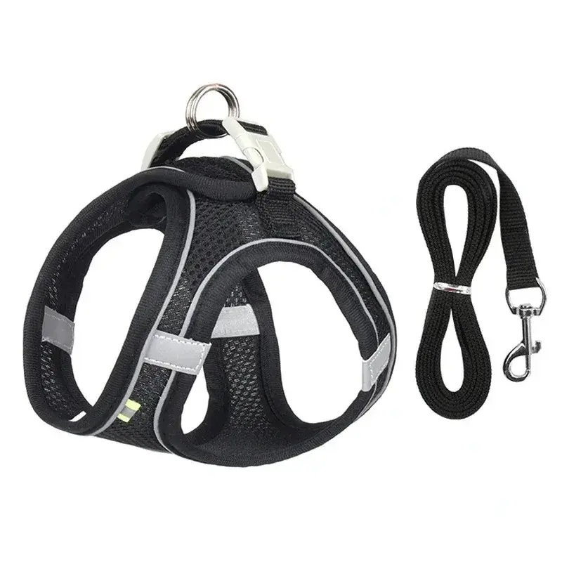 Thumbnail: Reflective Mesh Harness & Lead Set for Small Dogs & Cats