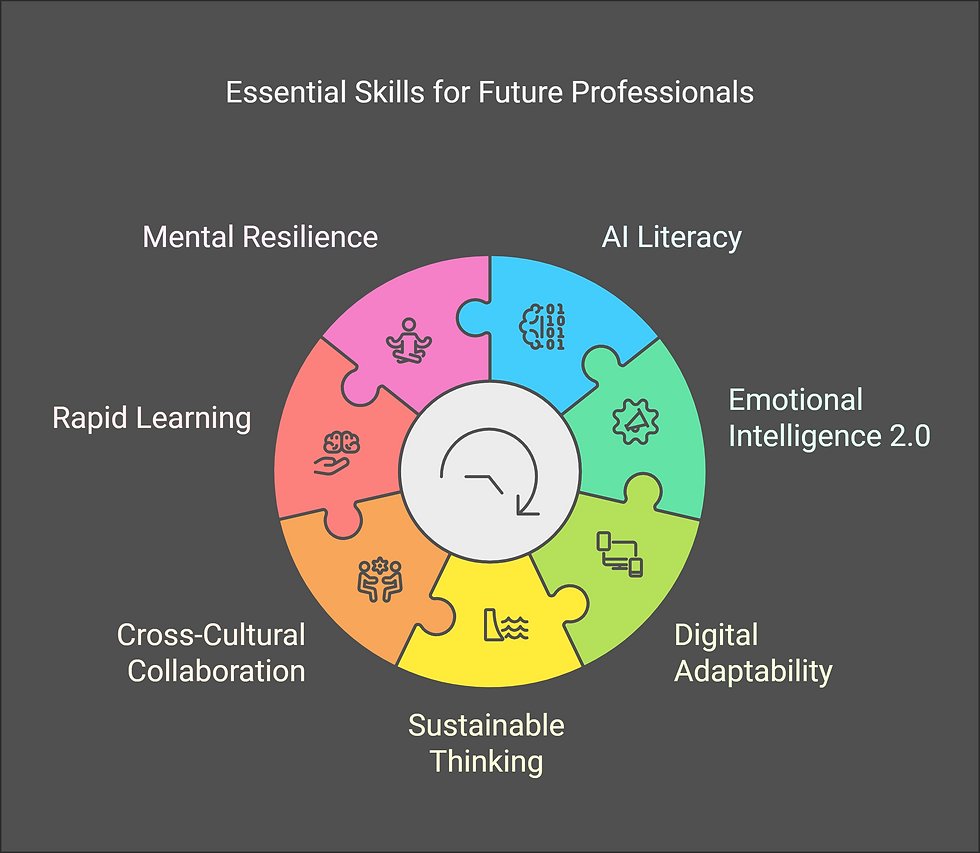 A graph showing a breakdown of Essential Skills for the Future