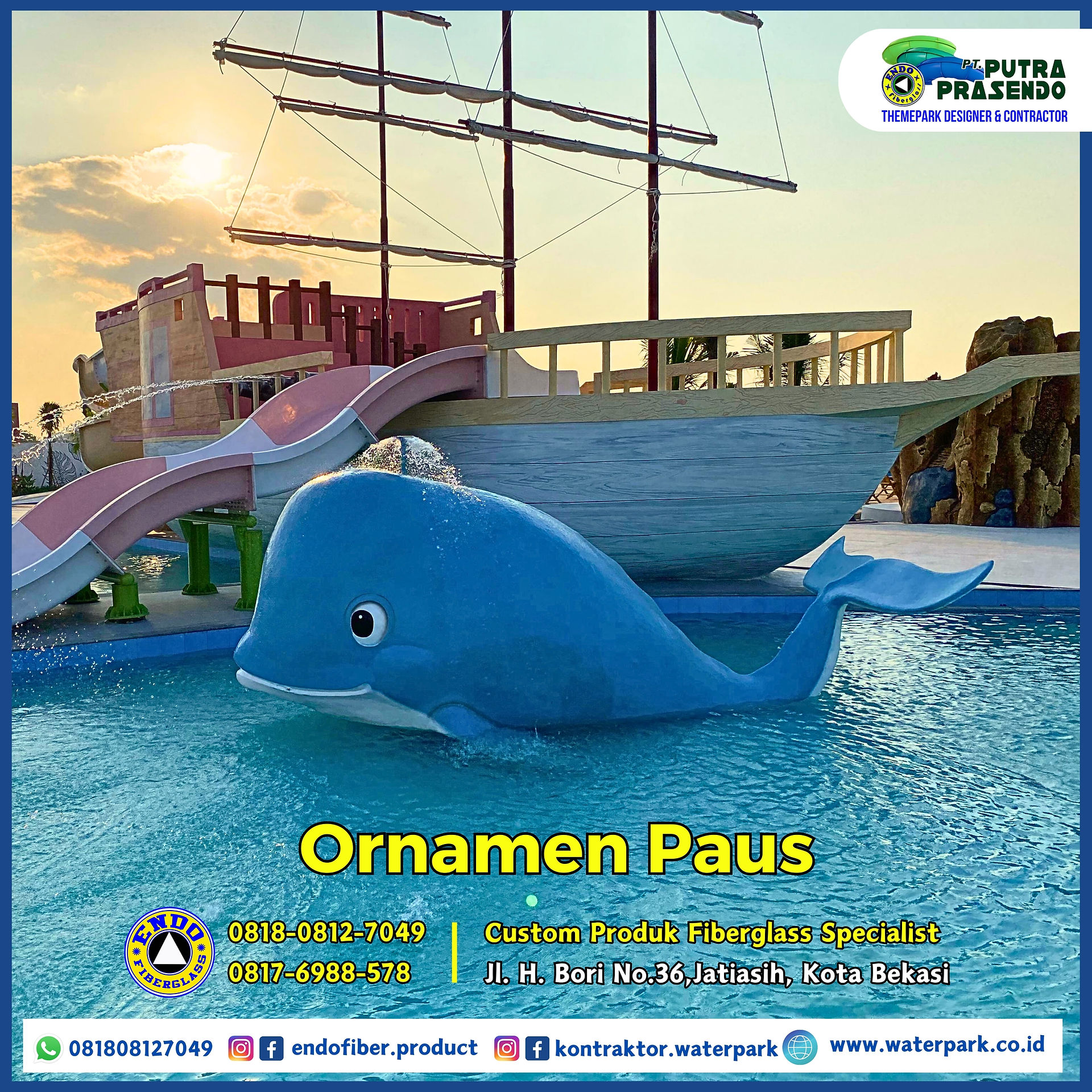 Patung Maskot Fiberglass Karakter
