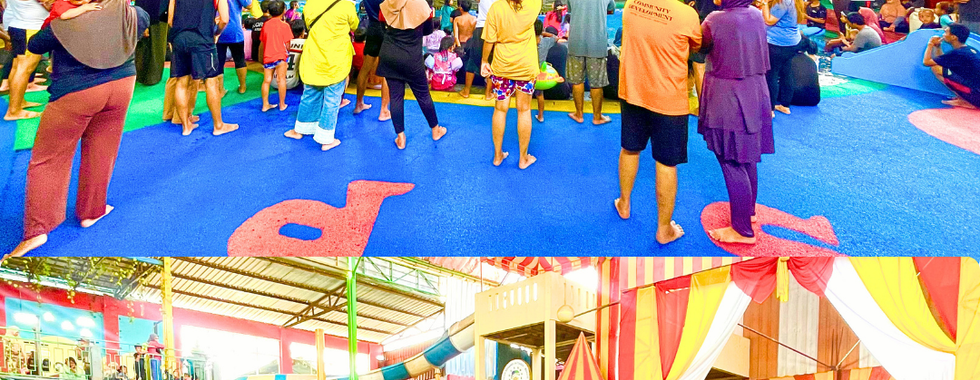 suasana pertunjukan badut