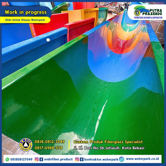 cetak produksi waterslide Endofiberglass Workshop