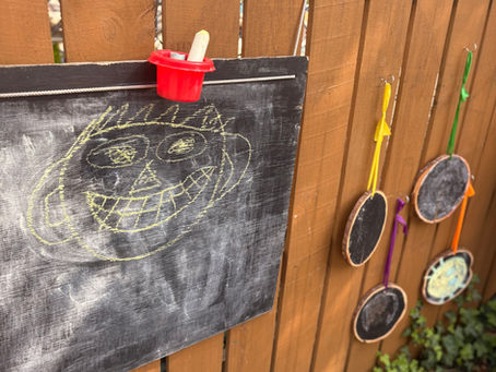 Sensory Spaces: Outside Chalkboard and Chalk Tree Slabs