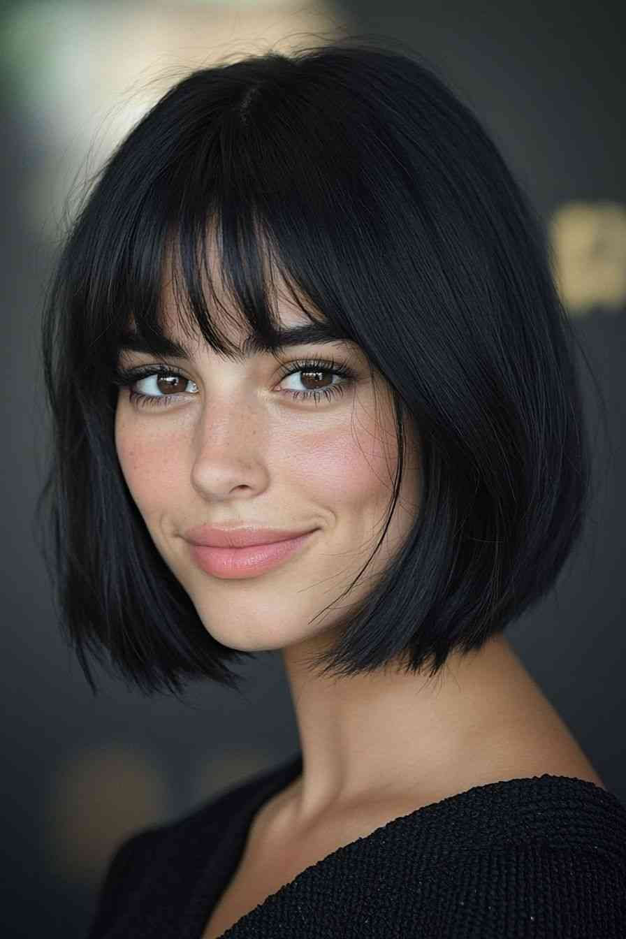 Model potong rambut perempuan Blunt Cut with Bangs