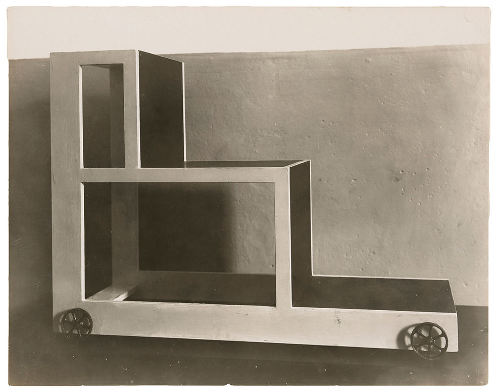 - Lucia Moholy, "Alma Buscher’s Ladder Chair for Children’s Room", 1923–25. MOMA Museum, NY.
