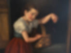 - Carmen Babiano, detalle del cuadro "As pitas", 1880. Óleo sobre lienzo. Museo de Pontevedra. Fotografía de Diana Larrea.