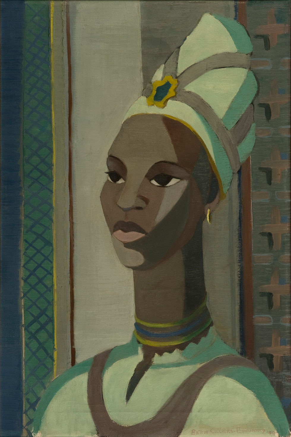 - Bettie Cilliers-Barnard, "Herero woman", 1949. Colección de arte de la Universidad de Pretoria, Sudáfrica.