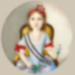 - Francisca Meléndez, "A girl seated in an armchair, holding flowers in her hands (probably an infanta)", c. 1795. Meadows Museum, Dallas (Texas).