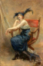 - Madeleine Lemaire, "Woman seated in a Dagobert armchair", 1913. Private colection.