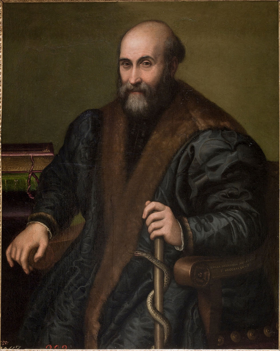 - Lucia Anguissola, "Pietro Manna, médico de Cremona", 1557. Museo del Prado, Madrid.