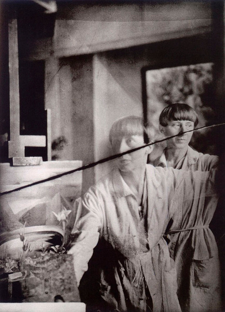 - Hannah Höch, Self-Portrait in her studio, ca 1930.