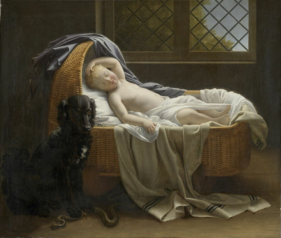 Jeanne-Elisabeth_Chaudet_-_L'Enfant_endormi_sous_la_garde_d'un_chien_courageux_(Louvre