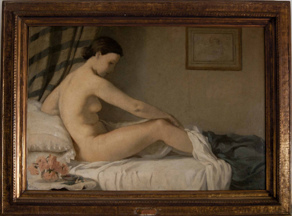 - Lía Correa Morales, "Despertar" (autorretrato), s/d. Museo Casa de Yrurtia, Buenos Aires.