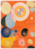 - Hilma af Klint, "De tio största, nº 3, Ynglingaåldern, grupp IV", 1907. © Stiftelsen Hilma af Klints Verk. Photo: Moderna Museet-Albin Dahlström.