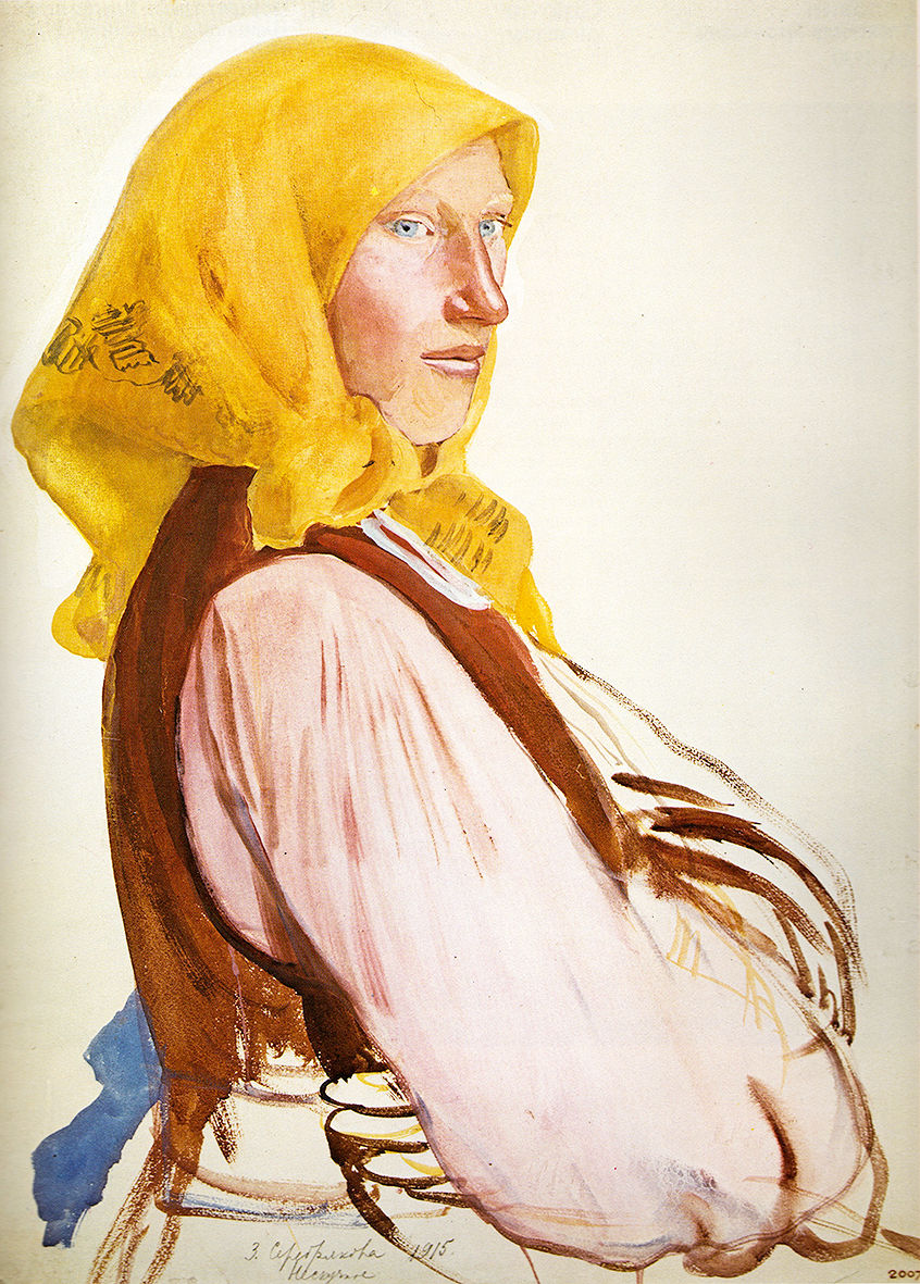 - Zinaida Serebriakova, "Portrait of Polia", 1915. Tempera on paper. The State Russian Museum, Saint Petersburg.