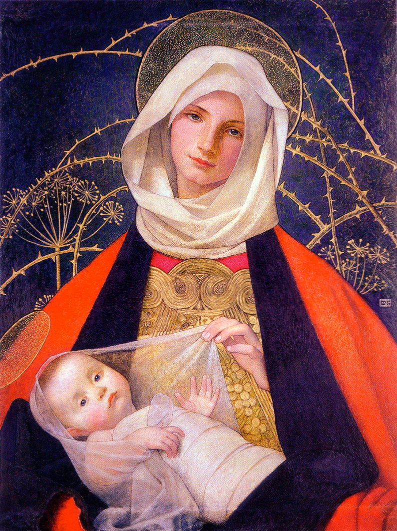 - Marianne Stokes, "Madonna and Child", 1905. Wolverhampton Art Gallery, Wolverhampton, England.