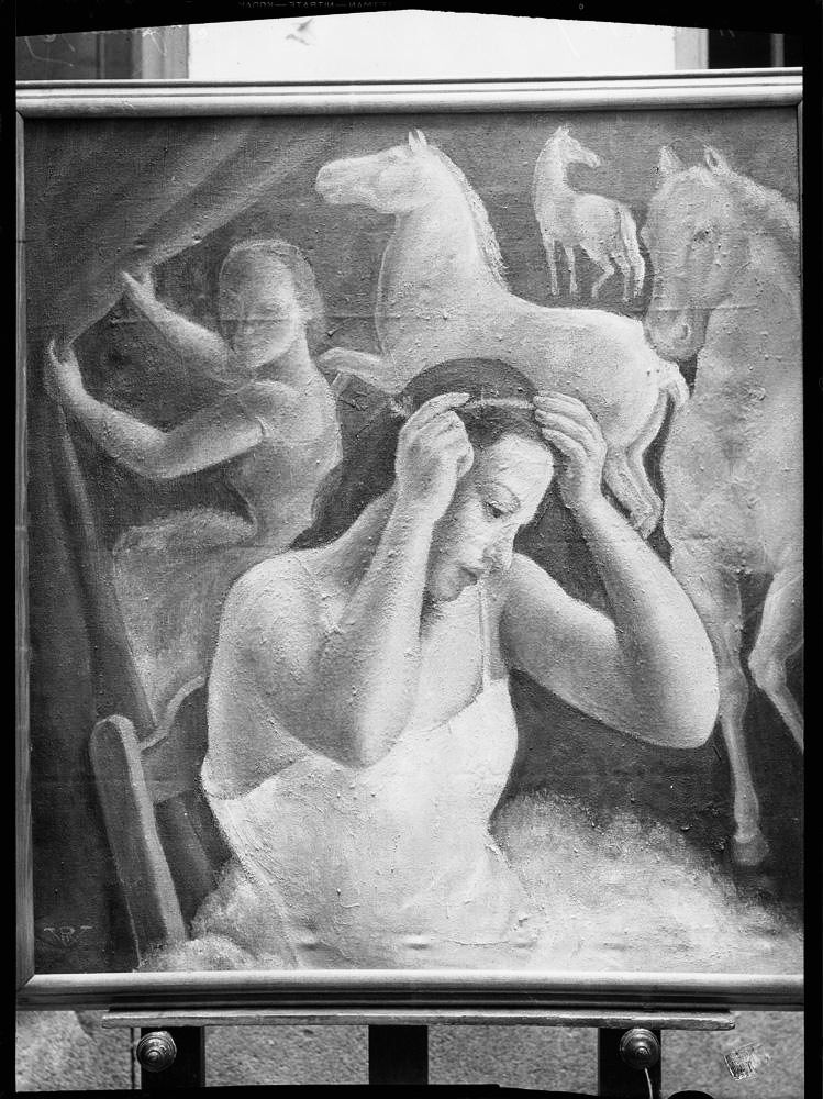 - Rosario de Velasco, "El circo". Expuesto en la exposición del salón Ruiz Vernacci, 3 junio 1935. Archivo Ruiz Vernacci, Fototeca del IPCE, Ministerio de Cultura de España. Obra en paradero desconocido.