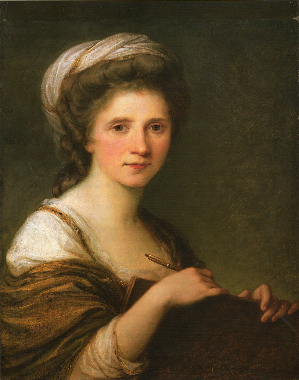 - Angelica Kauffmann, "Selbstporträt", 1784, Neue Pinakothek, München.
