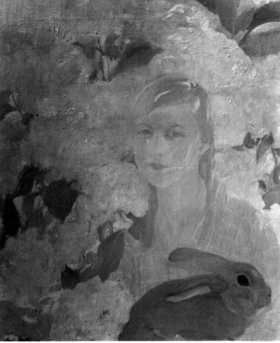 - María Sorolla, "La niña del conejo", 1929. Archivo Moreno, Fototeca del IPCE, Ministerio de Cultura de España.