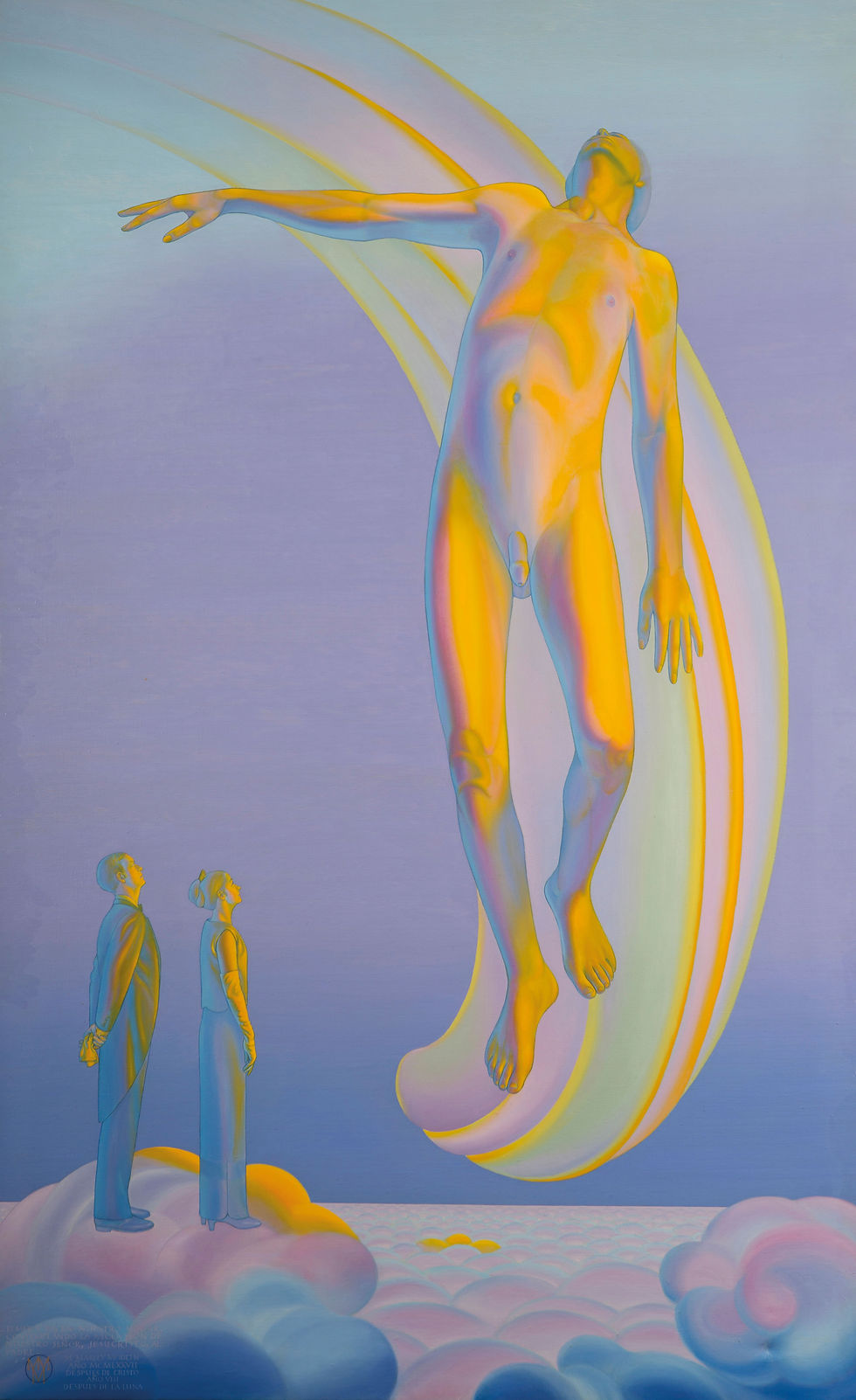 - Margaret Marley Modlin, "Ascensión de Jesucristo año VIII", 1972. Oil on canvas, 206 x 126 cm. Colección privada.