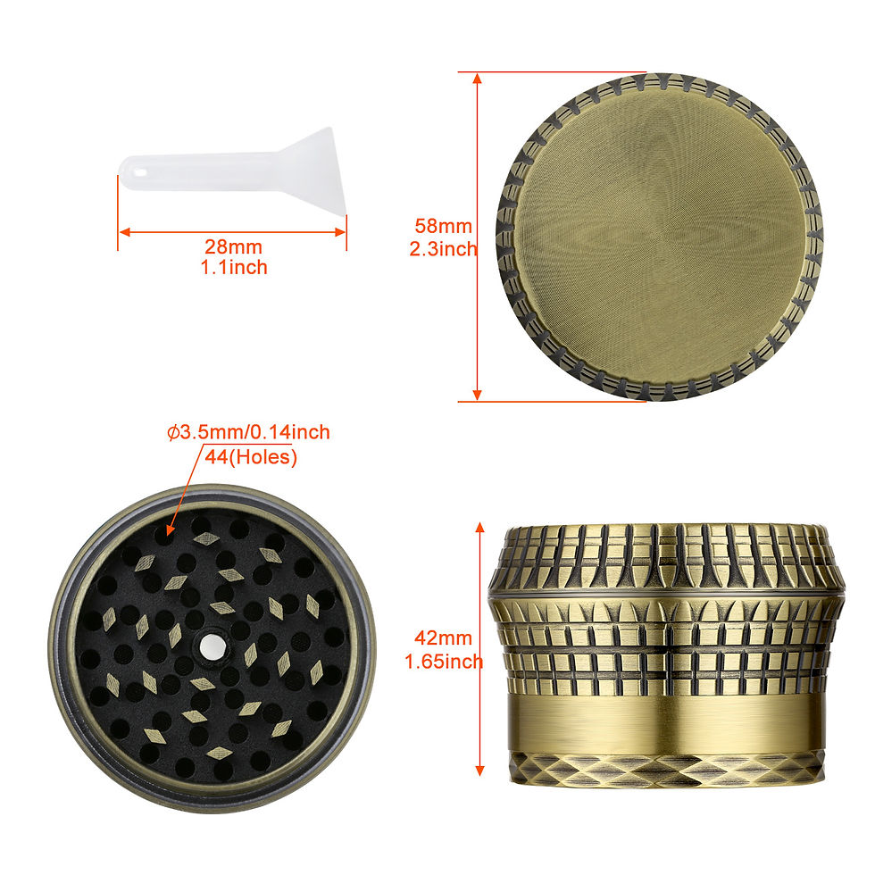 Thumbnail: Golden Bell 4-Piece 2.3" Herb Grinder Antique Brass - Alloy