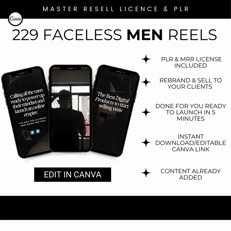 Thumbnail: 229 Faceless Men Digital Marketing Reels