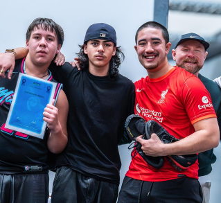 students celebrating a win FIFA Fustal Tournament Auckland.