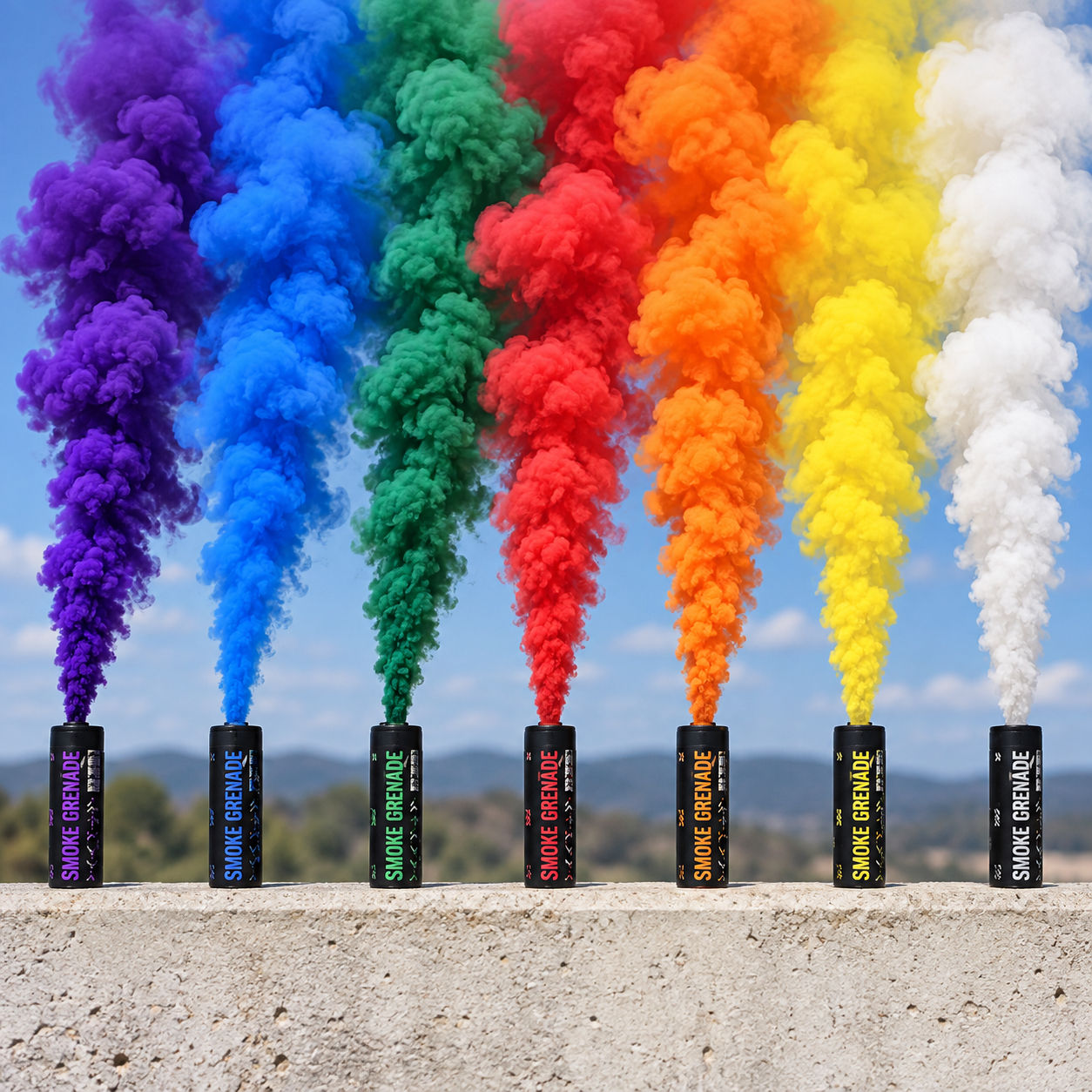 Coloured Smoke Bomb