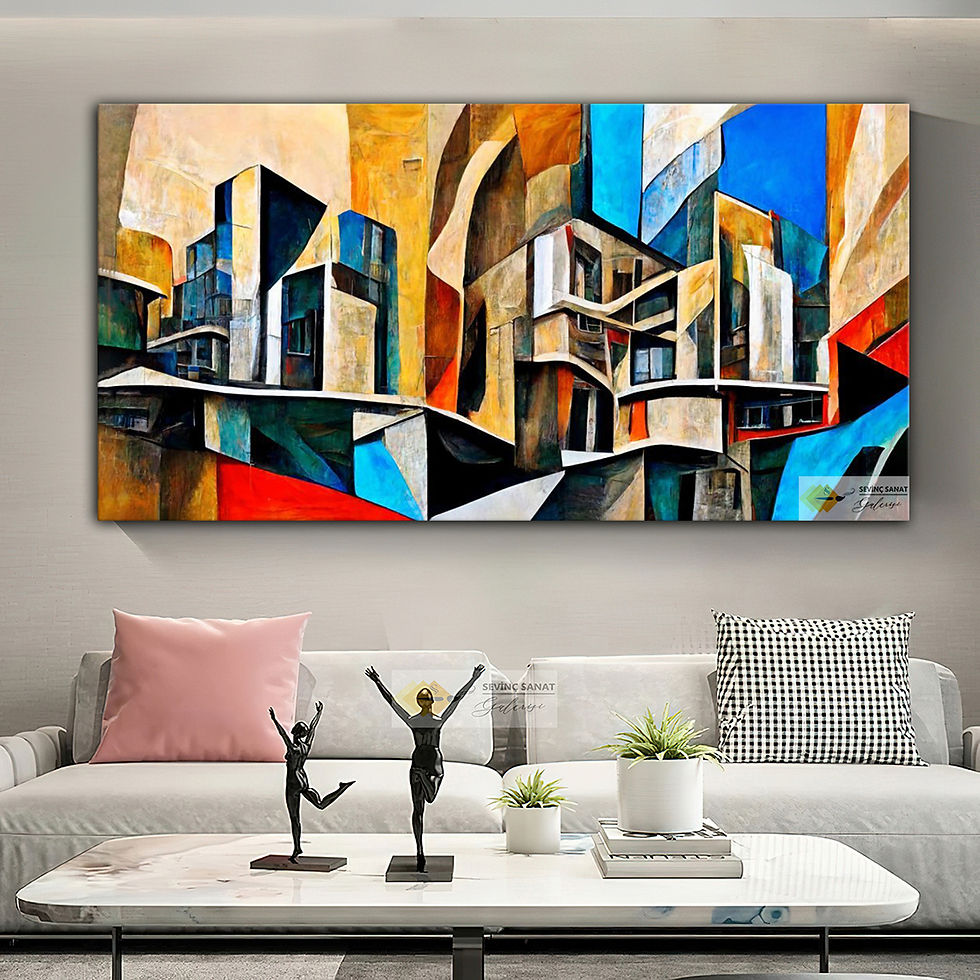 Soyut Yapılar ( Sanatsal Yağlı Boya Dokulu Tablo )