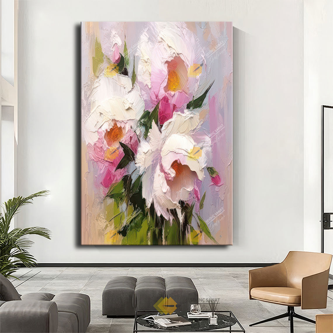 Baharın Getirdikleri ( Sanatsal Yağlı Boya Dokulu Tablo )