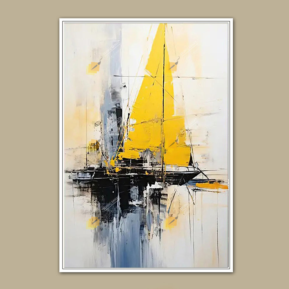 Küçük resim: Yellow Sails ( Sanatsal Yağlı Boya Dokulu Tablo )