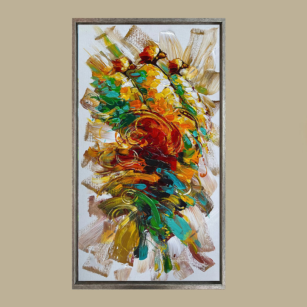 Küçük resim: Abstract Africa ( Sanatsal Yağlı Boya Dokulu Tablo )