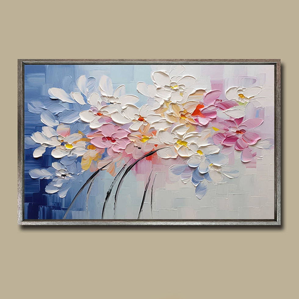 Küçük resim: Wind Flowers ( Sanatsal Yağlı Boya Dokulu Tablo )