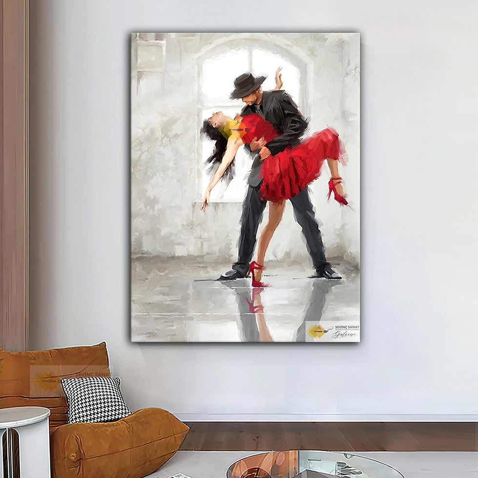 Küçük resim: Tango ( Sanatsal Yağlı Boya Dokulu Tablo )