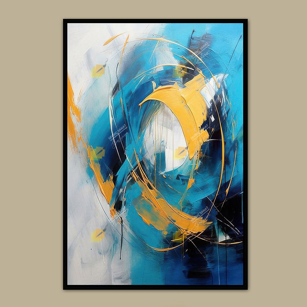Küçük resim: Abstract Blue 0 ( Sanatsal Yağlı Boya Dokulu Tablo )