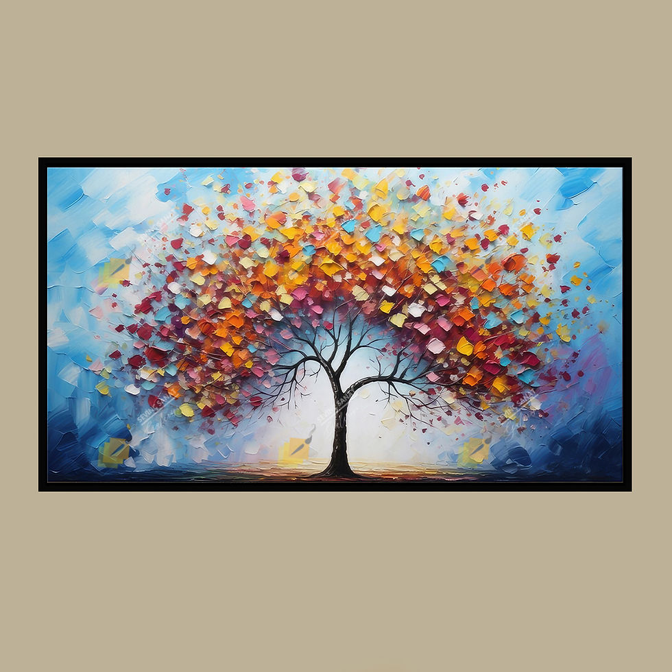 Küçük resim: Abstract Tree 2 ( Sanatsal Yağlı Boya Dokulu Tablo )