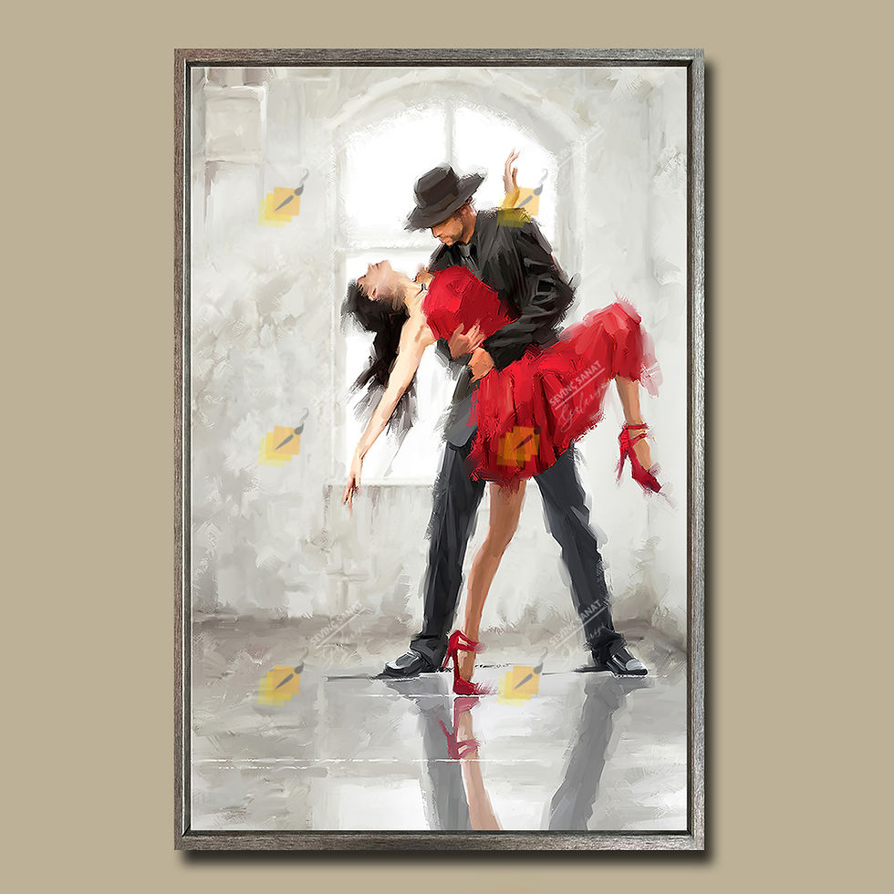 Küçük resim: Tango ( Sanatsal Yağlı Boya Dokulu Tablo )